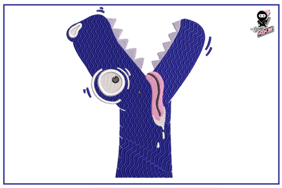 Cartoon Dinosaur Head: A Charming Embroidery Design