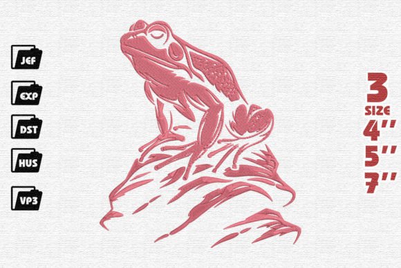 Cute Baby Frog Embroidery: A Charming Addition