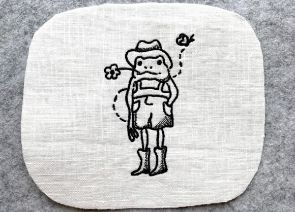 Cute Mr Frog for Festive Embroidery Projects
