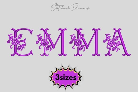Elegant Emma Name Embroidery Design for Personalized Gifts