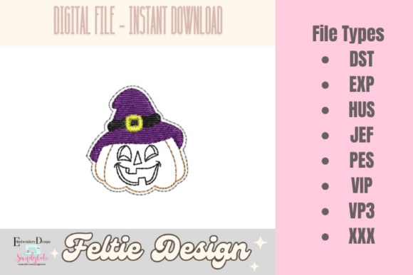 Happy Pumpkin ITH Feltie Embroidery Review