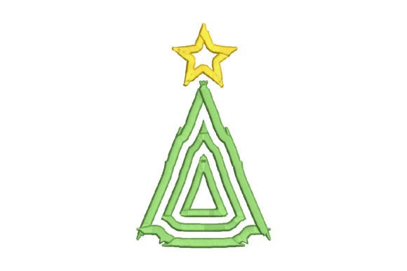 Minimalist Christmas Tree Embroidery: A Modern Delight