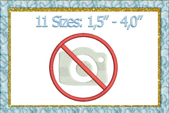 No Photos Label: A Versatile Embroidery Design