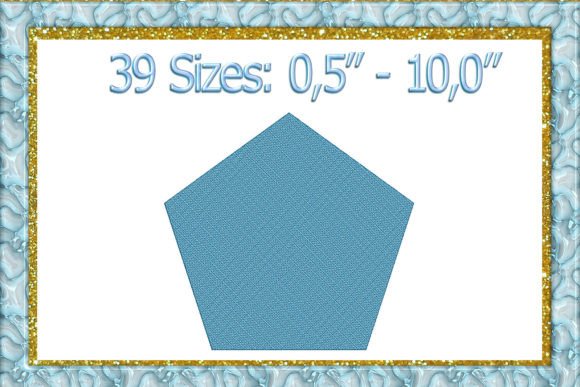 Pile Drop Pentagon Embroidery: A Versatile Design