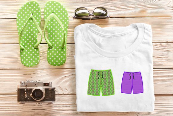 Summer Vibes: Swim Trunks Shorts Mini Embroidery